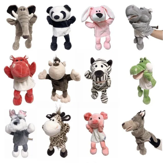 Animal Wildlife Hand Puppet Super Soft Plush Puppets Kid Children Toy UK