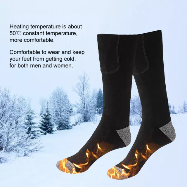 Chaussettes Chauffantes électriques Unisexes Batterie Sèche Hiver Chauffe-pieds