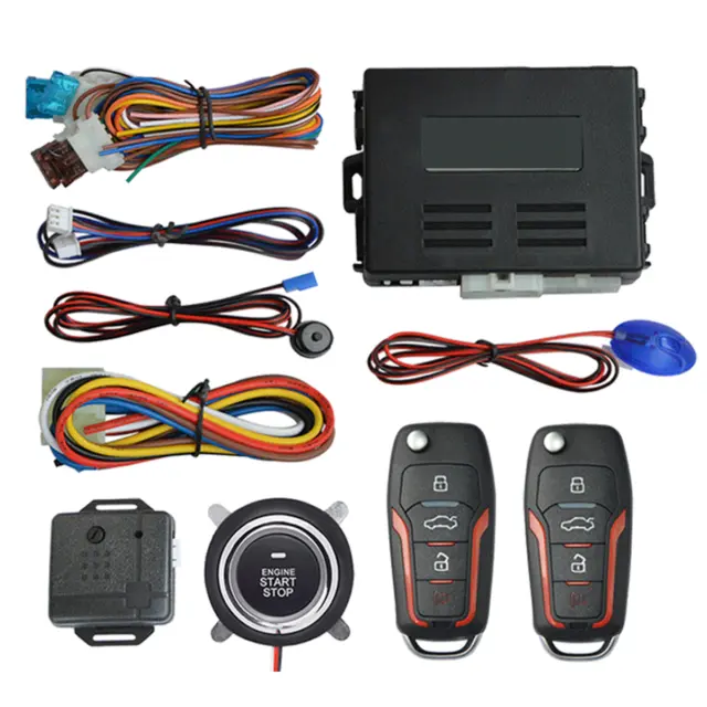 Car Ignition Switch Keyless Entry Remote Starter Engine Push Start Button Kits
