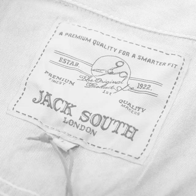 Mens Jacksouth Denim Shirt Long Sleeve Chest Pocket Contrast Cotton Snap Button 10