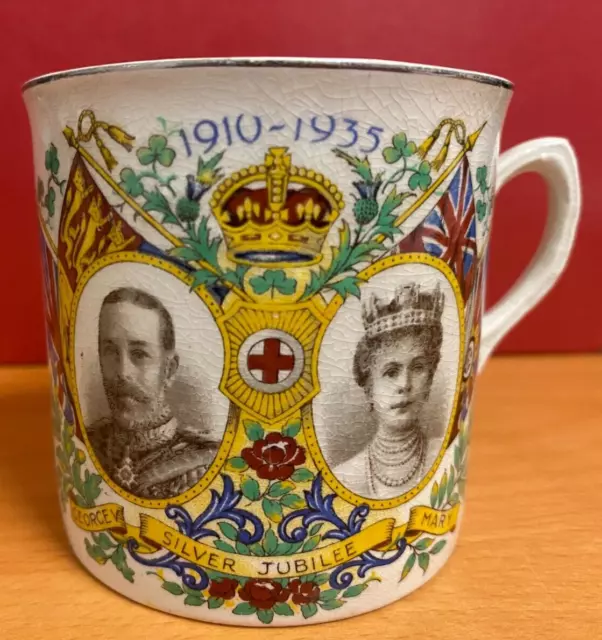 King George V and Queen Mary Commemorative Silver Jubilee Mug 1935 (RY14)