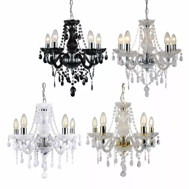 Marie Therese Traditional 4 colours Ceiling Fitting Chandelier - 5 Light