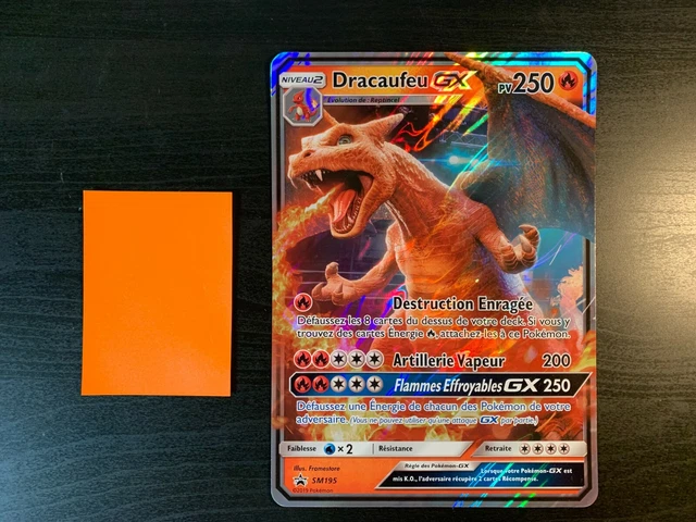 CARTE POKÉMON JUMBO Dracaufeu GX SM195 Soleil & Lune FR NEUF EUR 29,85
