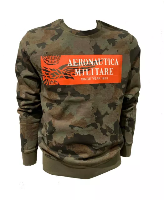 AERONAUTICA MILITARE FELPA UOMO FE1669 camouflage, girocollo, maglia, maglione