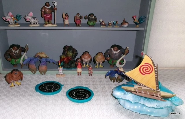 LOT FIGURINE VAIANA et VEILLEUSE LUMINEUSE et SONORE DISNEY DESSIN ANIME