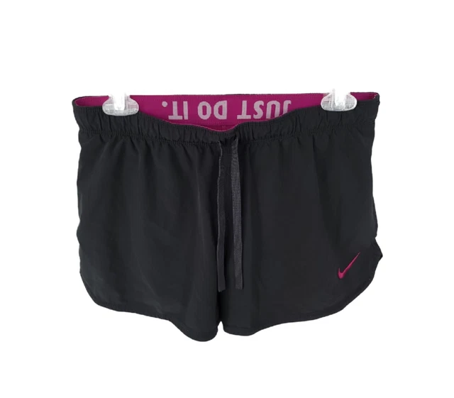 Nike Dri-Fit Shorts Womens Small 29x4 Phantom 2-in-1 Compression Gray Pink Lined