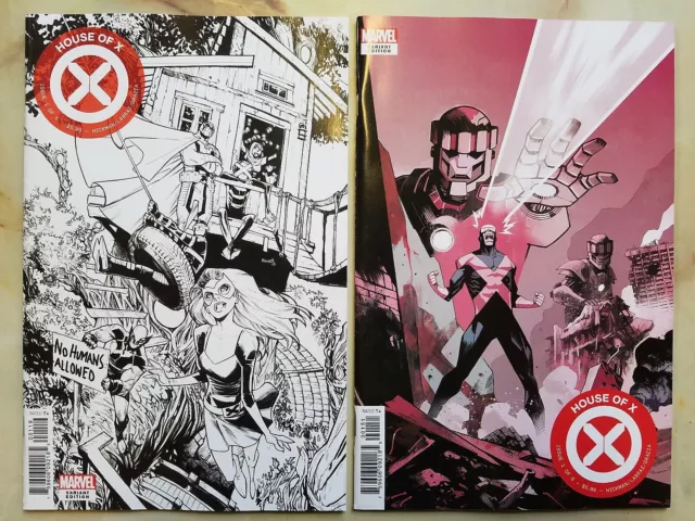 House Of X #1 Ramos Party Sketch + Huddleston Variant Covers Marvel Hickman 2019