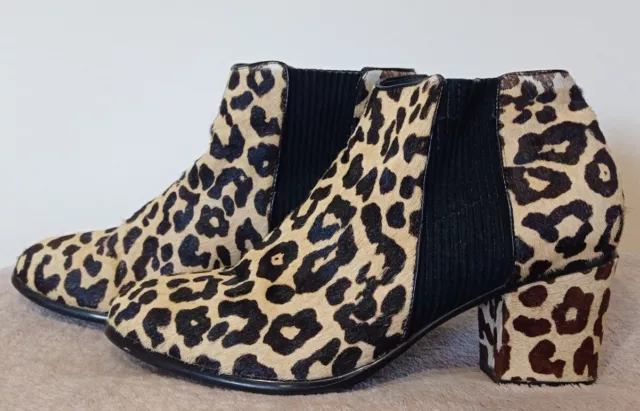 Moda in pelle leopard print boots cheap