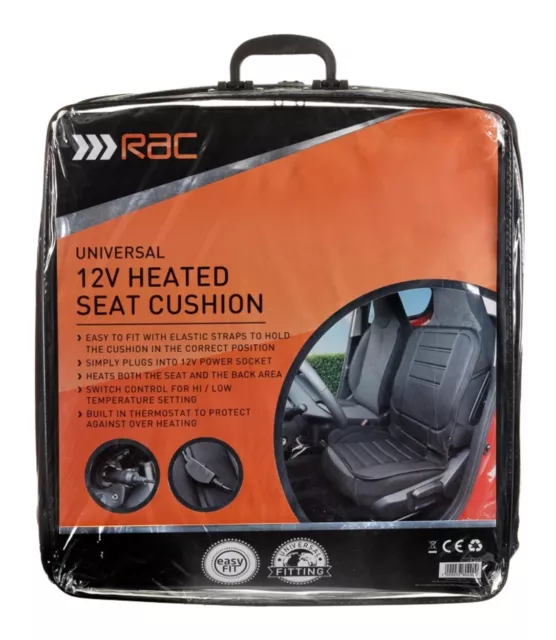 Rac heated shop car seat cushion