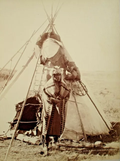 Notman Cree indian photograph. 1887. Canada, Calgary. Canadian Pacific. NWMP era