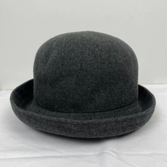 Vintage Kangol Wool Hat Mens Size Regular Grey Bowler Derby Style 90s Smart