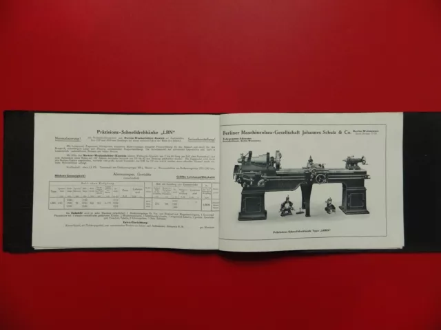 alter Katalog MASCHINENBAU Johannes Schulz & Co. Berlin um 1920 ( 15014 2