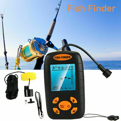 2.3'' LED US Portable Fish Finder Echo Sonar Alarm Sensor Transducer Fishfinder