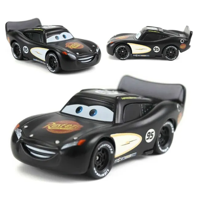 Disney Pixar Cars Black Lightning McQueen 1:55 Diecast Model Toy Car Loose Gift