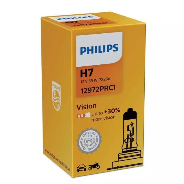 AMPOULE H7 12V 55W Philips Vision 30% 12972PRC1 Single