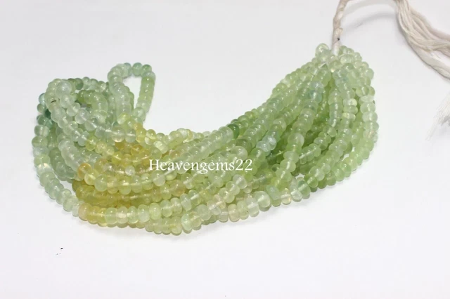 Perles de pierres précieuses rondes lisses en préhnite verte naturelle AAA...