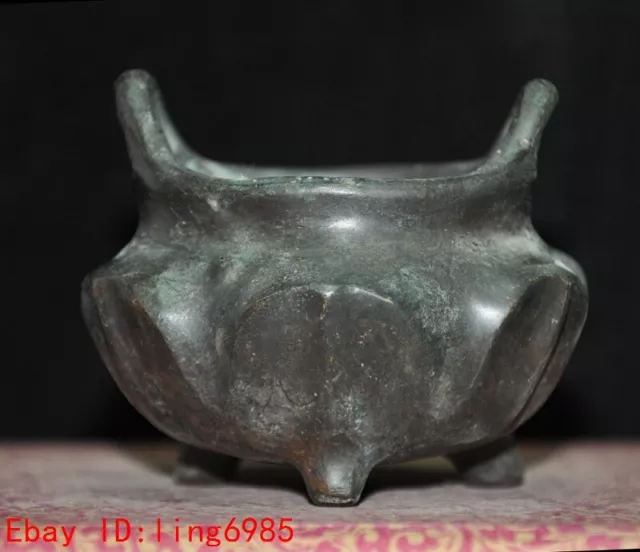 marked old chinese Dynasty palace buddhism Temple bronze incense burner Censer