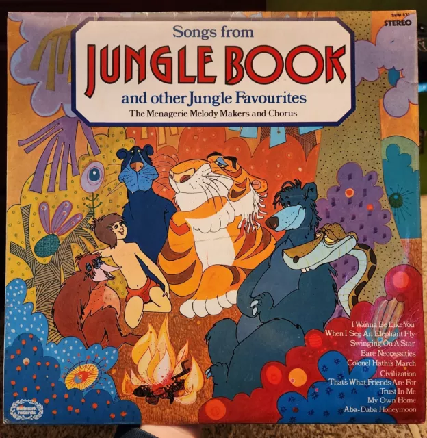 Songs From The Jungle Book 12" LP Vinyl 1967 Hallmark Records Disney RARE