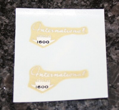 Vintage Ertl International Harvester Loadstar 1600 Dump Truck Water Slide Decals