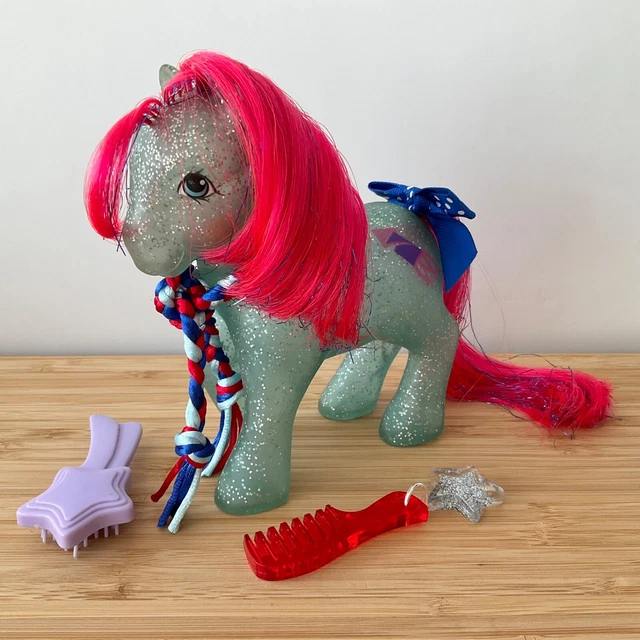 MY LITTLE PONY Sparkle Sky Rocket Vintage G1 Hasbro Bradley 1985 Exc ...