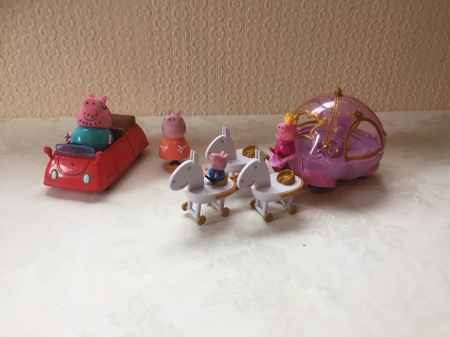 PEPPA PIG PRINCESS Horse And Carriage & Car + Figures £7.95  