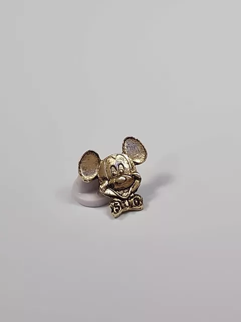 Disney's Mickey Mouse 50th Anniversary Lapel Pin Gold Color Face & Head RARE