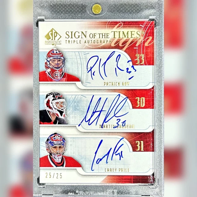 2008-09 Authentic Sign Of The Times Auto Carey Price Patrick Roy Martin Brodeur