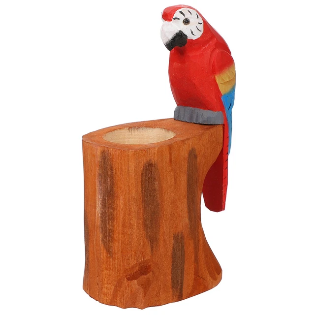 Sculpture Abstraite Moderne – Porte-Stilo – Argile Bleu Mat – Fait Main France