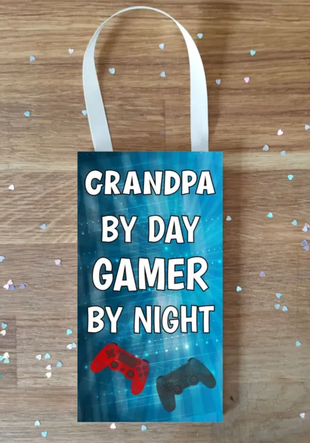 Gaming PS4 Plaque / Sign Gift - By Day Gamer By Night - Fun Novelty Present