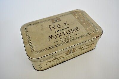 Vintage Rex Mixture Tobacco Empty Tin Imperial Tobacco Company of Canada 