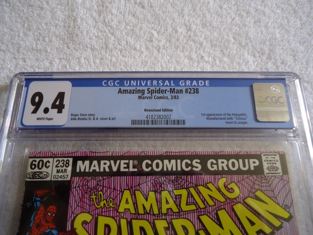 Marvel Amazing Spider-Man 238 Cgc 9.4 Newsstand Edition Hobgoblin Tattooz Mcu 2