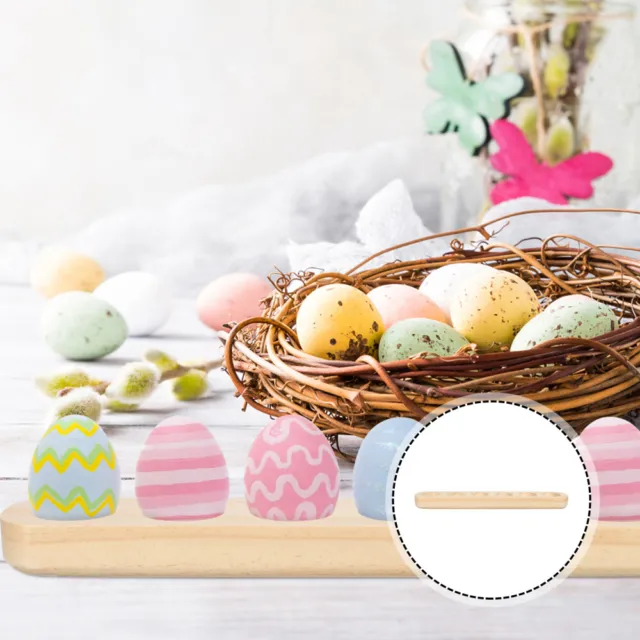 Bandeja para servir de madera soporte para exhibición de cupcakes almacenamiento de huevos de Pascua sólido