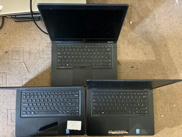 3 x DELL Latitude E5450 Notebooks zum Verkauf, ideal als Ersatzteile oder Reparatur