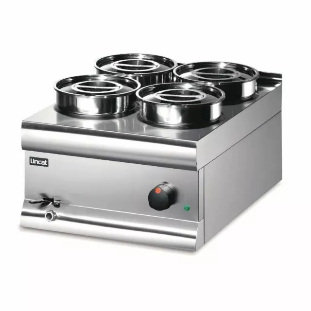 Lincat Silverlink 600 Bain Marie BS4W - Steel - 8 Pint / 45L Pots Included