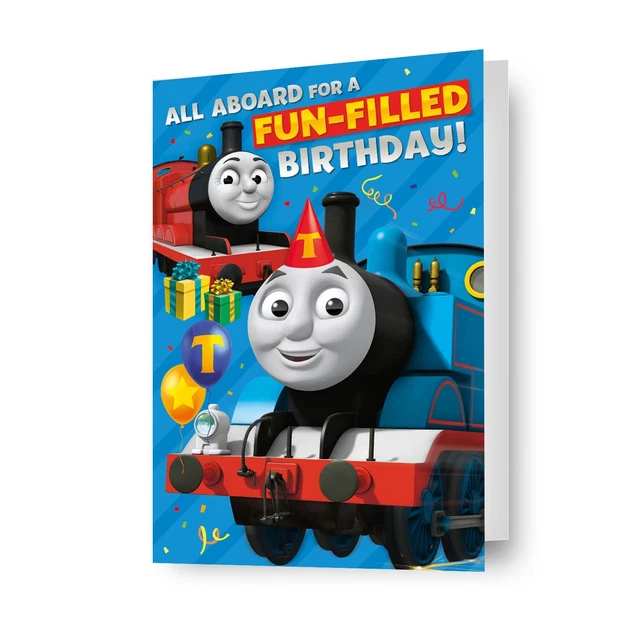Geburtstagskarte 'Thomas The Tank Engine' – Zum 1. Geburtstag, Mit Lustigem Spruch