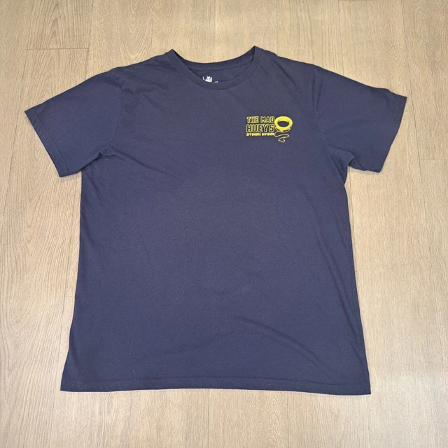 The Mad Hueys Offshore Division Men T Shirt 2XL Blue Short Sleeve Get Reel