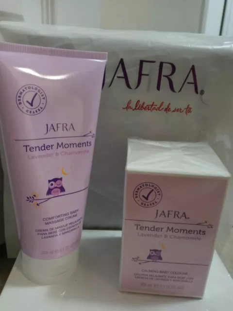 JAFRA set Tender Moments Baby Cologne, (3.3 FL Oz)/(massage cream 6.7 Fl Oz) new