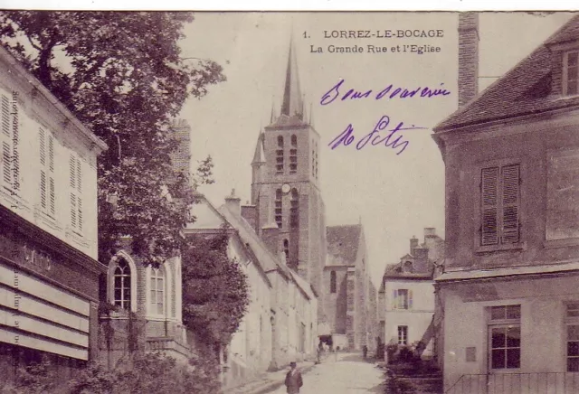 CPA 77 Près Fontainebleau Nemours Paley LORREZ LE BOCAGE PREAUX Grande Rue 1907