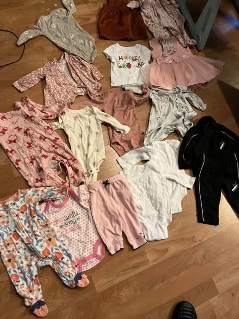 Baby Girl Clothes 0-3 Months + 3 Months Pre-owned Lot