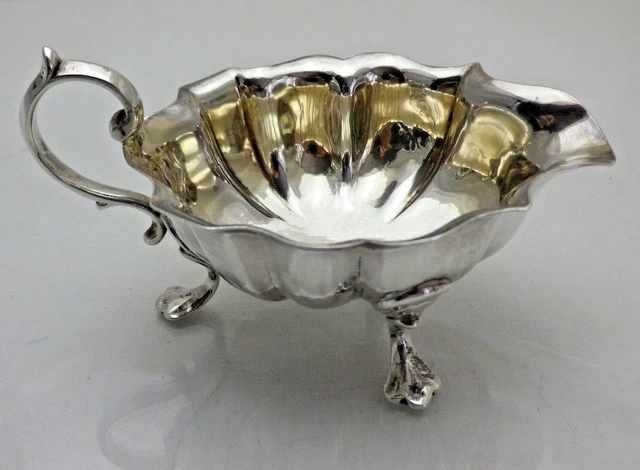 George II Silver Jug London 1753 Antique Solid Sterling  Small Sauce Boat (GSYP*