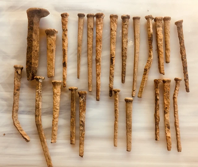 Vintage Square Nails With Nice Patina From 1860s And Early 1900s