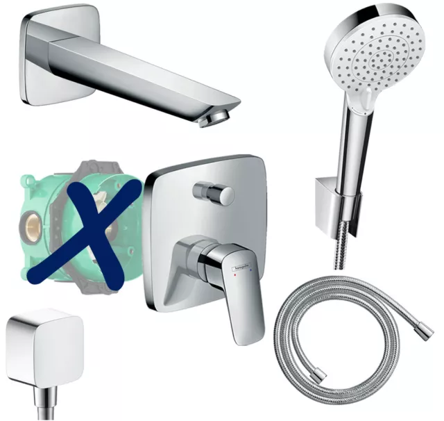 Hansgrohe Badewannenarmatur Unterputz Logis Wannenarmatur Wanne Wanneneinlauf