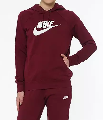 Nike Womens Club Essential Fleece Hoody Hooded Sweatshirt Pullover New With Tags