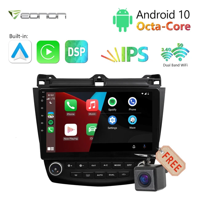 CAM+For Honda Accord 2003 Radio Android 10.1" Touch Screen Car Stereo GPS System