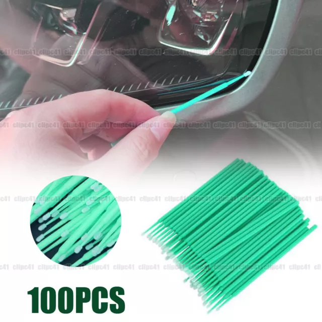 100× Green Touch Up Paint Micro Brush Brushes Small Tips 1.5mm Applicator Tool