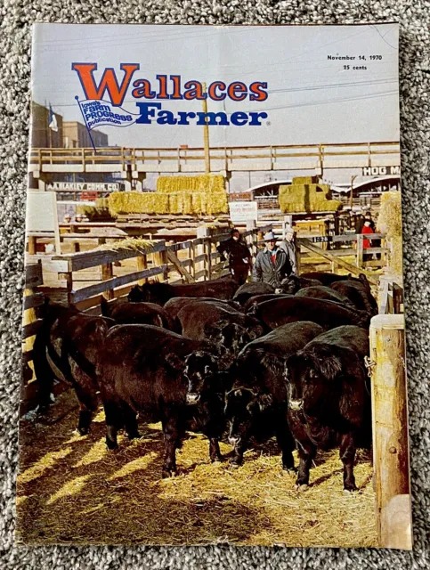 Vintage Wallaces Farmer Magazine November 1970 Issue - Black Angus Cover