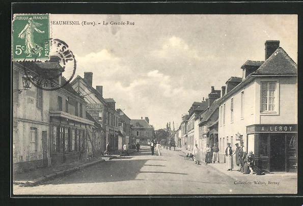 CPA Beaumesnil, La Grande Rue 1910