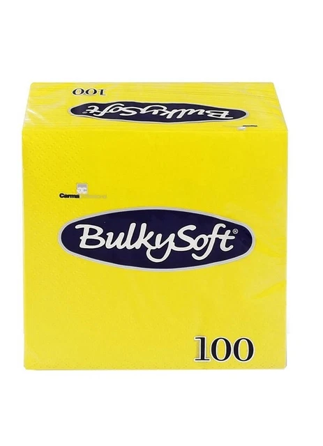 Bulkysoft Tovaglioli 24X24 Giallo X 100 Pezzi