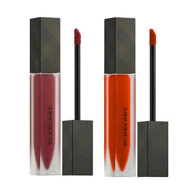$80 Burberry 2pc Full Size Bundle Lip Set Hot Red and Maroon Liquid Lipstick Set