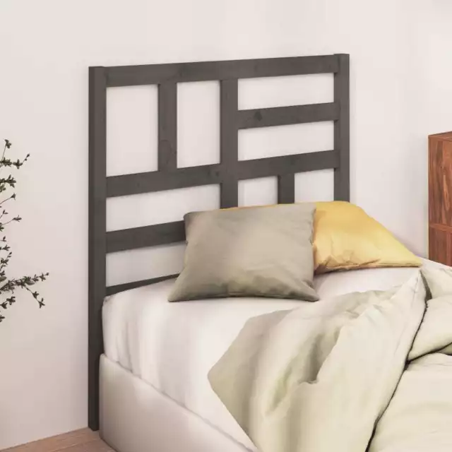 vidaXL Testiera per Letto Grigia 106x4x104cm in Legno Massello di Pino